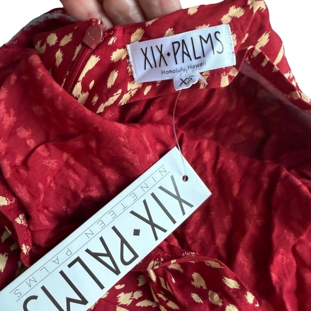 XIX Palms NEW Red and White Sleeveless Spaghetti Strap Maxi Sundress Women’s XS - Picture 5 of 11